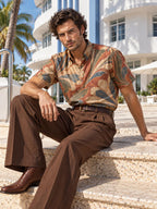 ByZaynCo Terracotta Baroque Slub Cotton Shirt | Short Sleeve — product image 11