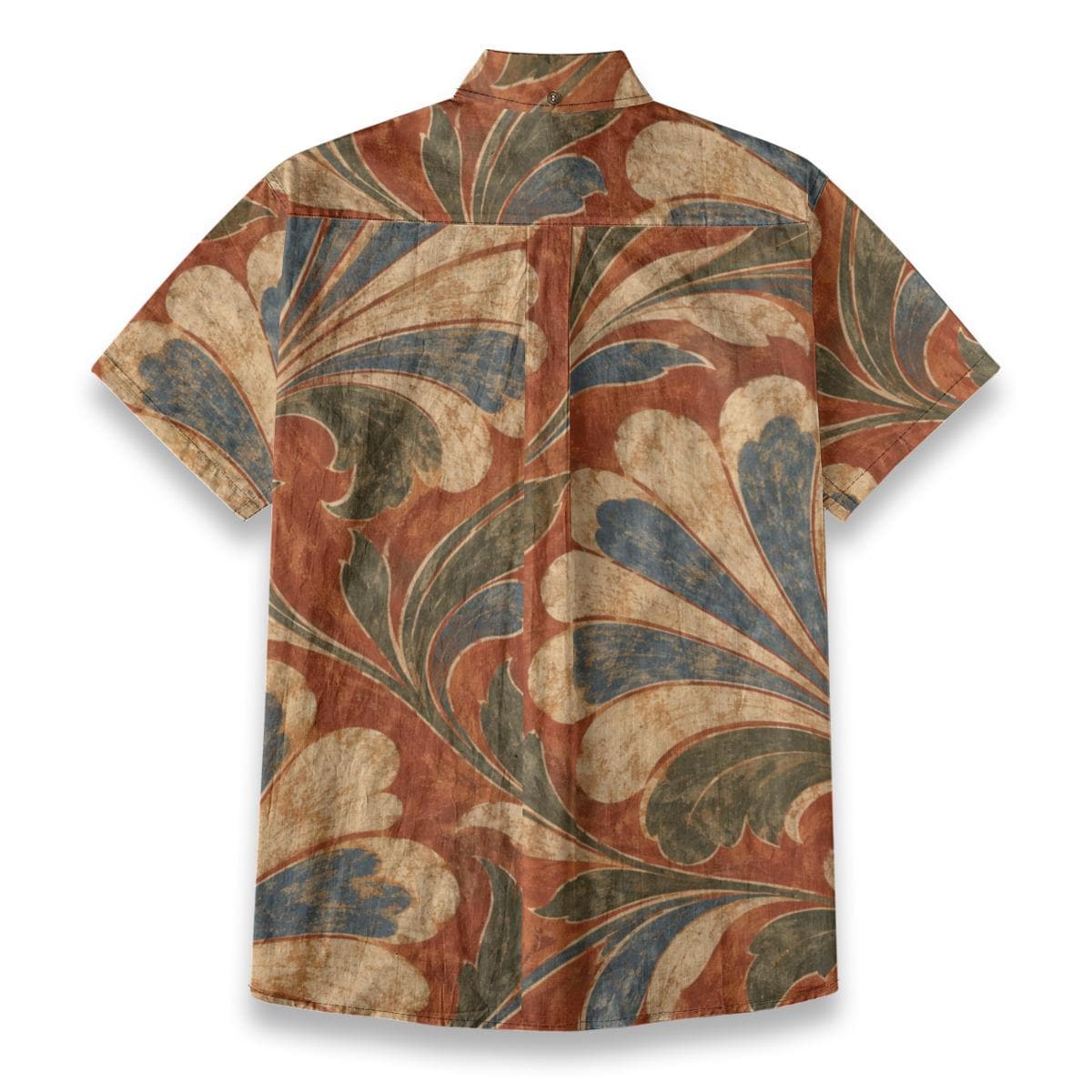 ByZaynCo Terracotta Baroque Slub Cotton Shirt | Short Sleeve — product image 17