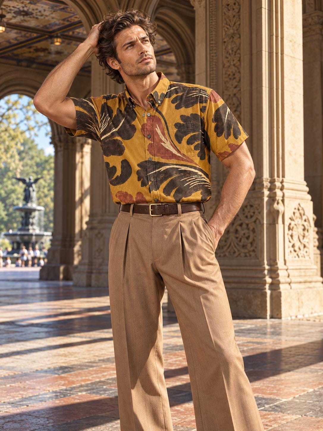 ByZaynCo Mustard 70s Slub Cotton Shirt | Short Sleeve — product image 8