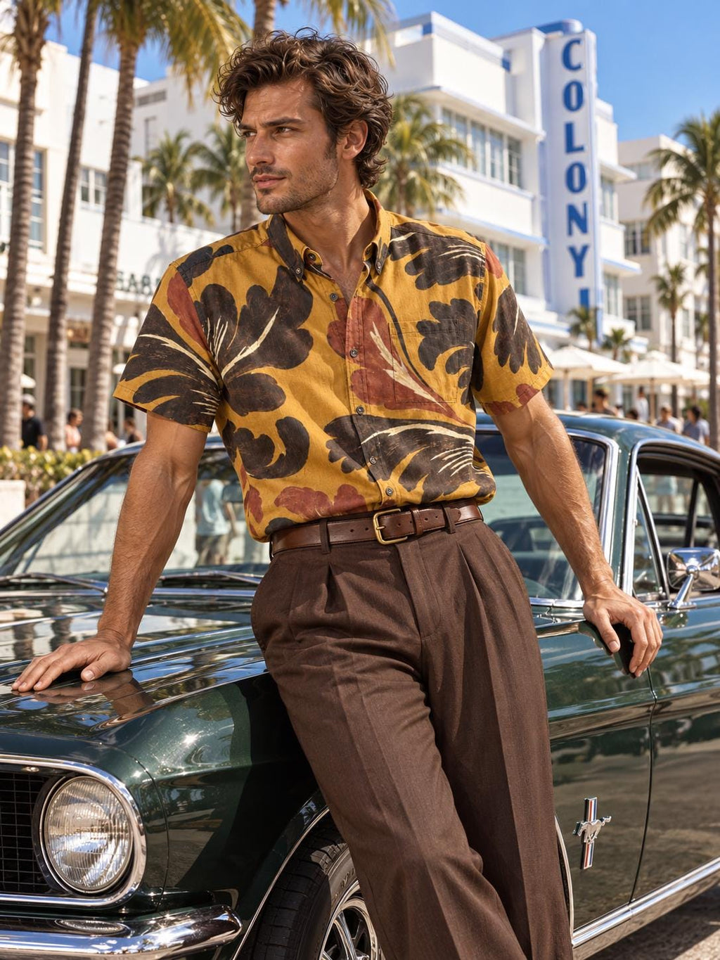 ByZaynCo Mustard 70s Slub Cotton Shirt | Short Sleeve — product image 14