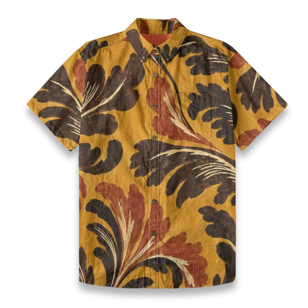 ByZaynCo Mustard 70s Slub Cotton Shirt | Short Sleeve — product image 19