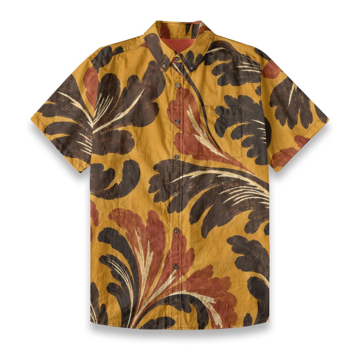 ByZaynCo Mustard 70s Slub Cotton Shirt | Short Sleeve — product image 19