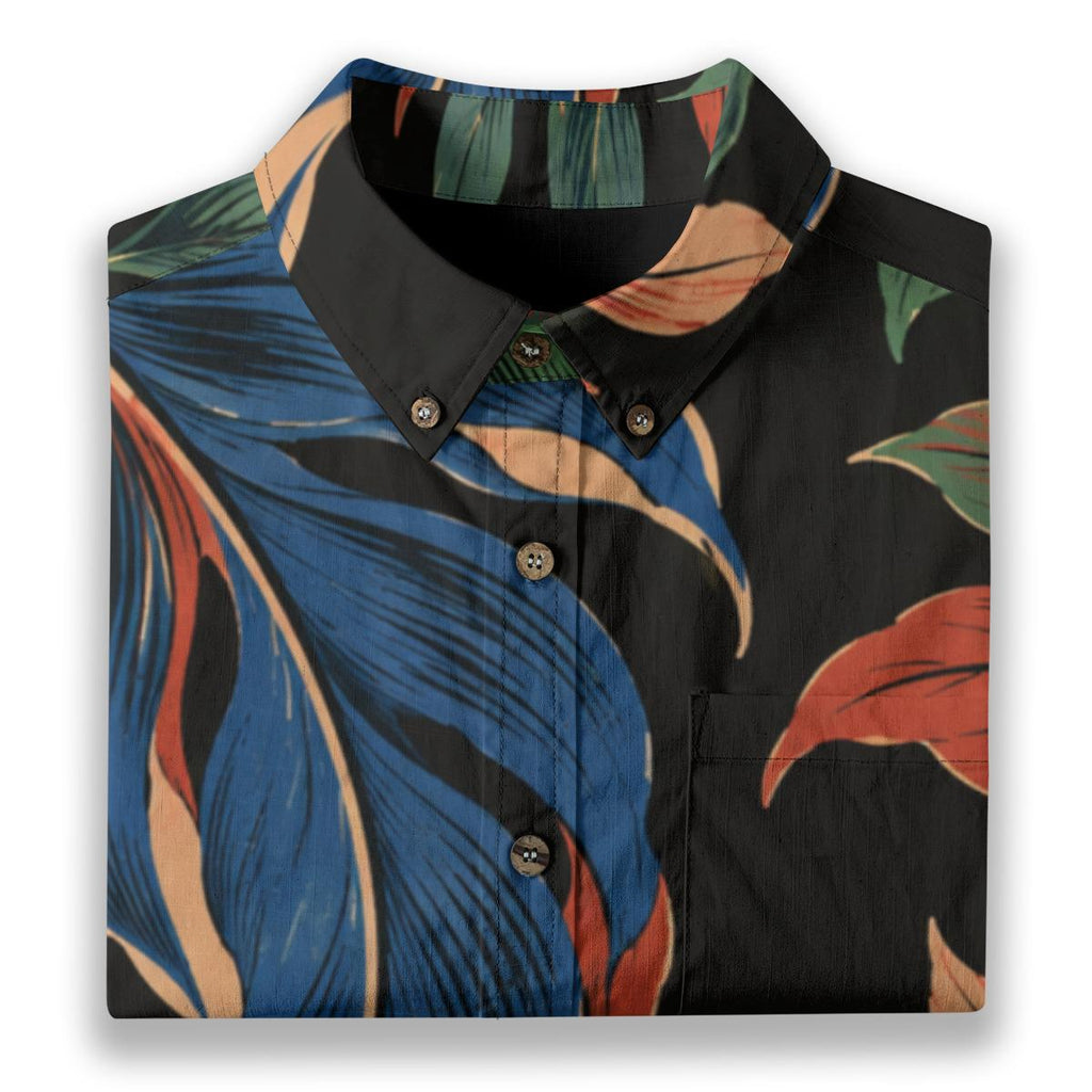 ByZaynCo Black Floral Slub Cotton Shirt | Short Sleeve — product image 9