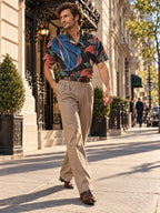 ByZaynCo Black Floral Slub Cotton Shirt | Short Sleeve — product image 14