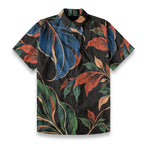 ByZaynCo Black Floral Slub Cotton Shirt | Short Sleeve — product image 16