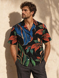 ByZaynCo Black Floral Cotton Poplin Camp Collar Shirt — product image 1