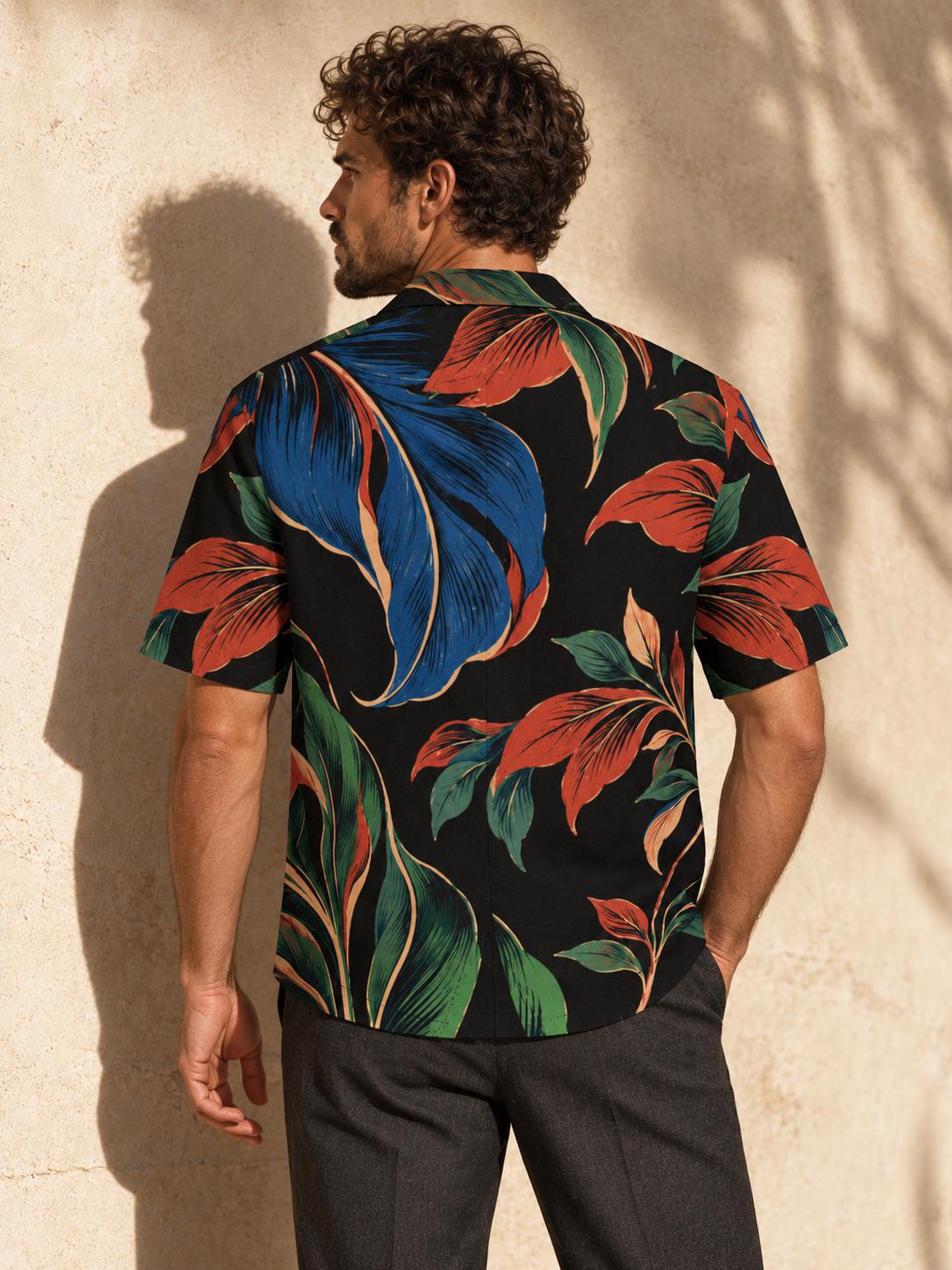ByZaynCo Black Floral Cotton Poplin Camp Collar Shirt — product image 2