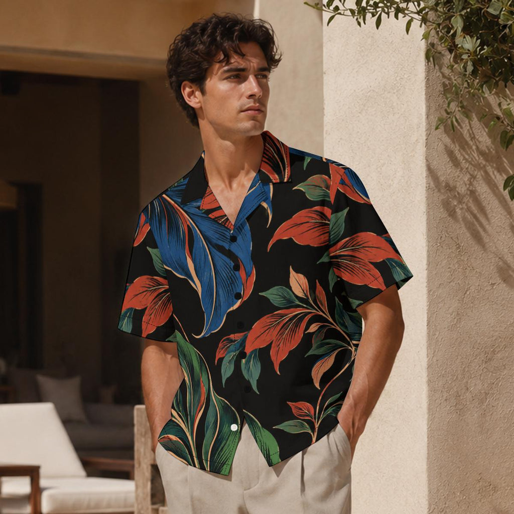 ByZaynCo Black Floral Cotton Poplin Camp Collar Shirt — product image 3