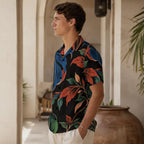ByZaynCo Black Floral Cotton Poplin Camp Collar Shirt — product image 4