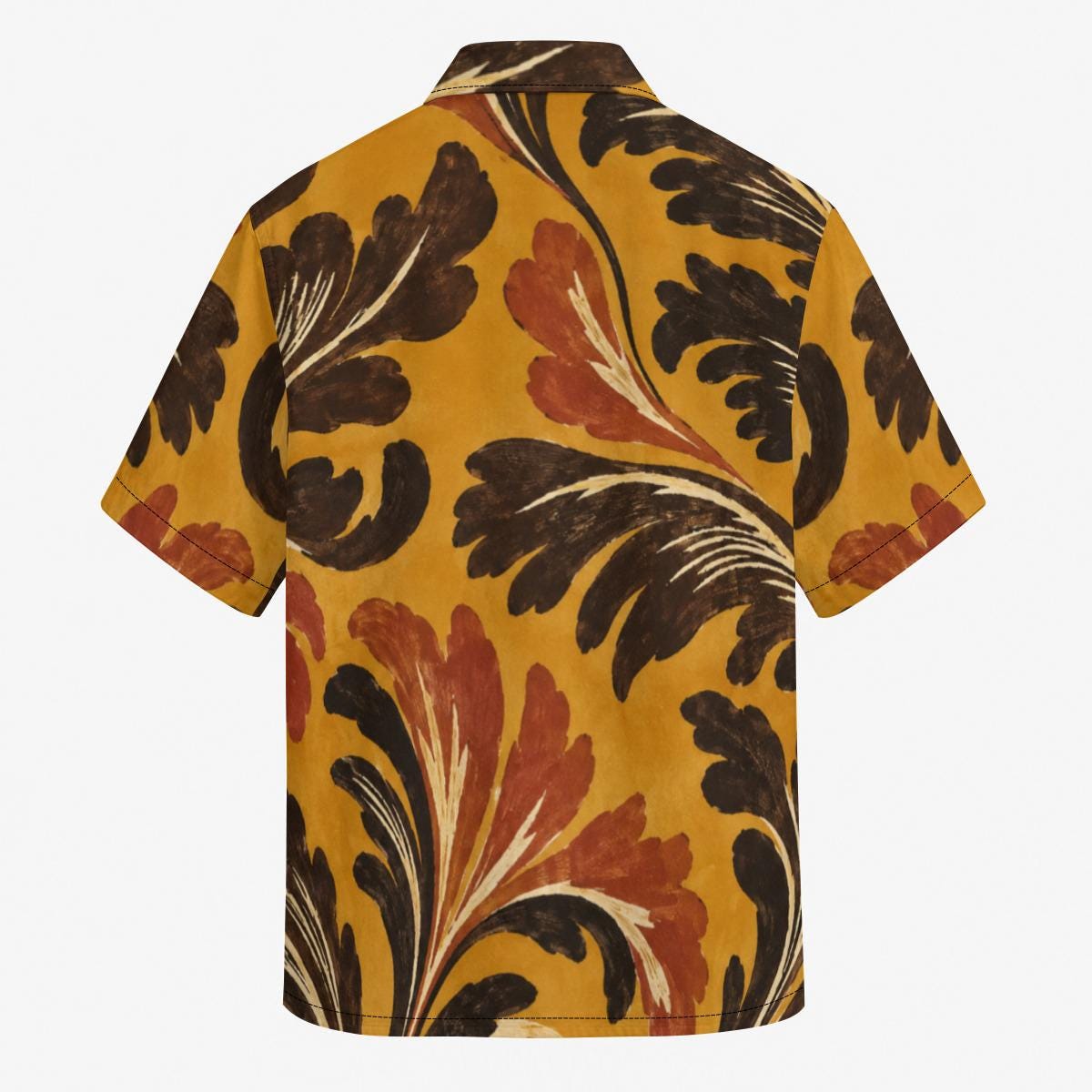 ByZaynCo Mustard 70s Cotton Poplin Camp Collar Shirt — product image 7