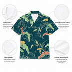 ByZaynCo Teal Botanical Cotton Poplin Camp Collar Shirt — product image 8