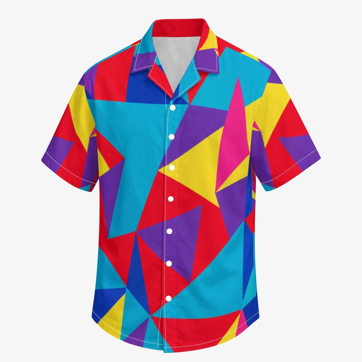 ByZaynCo 80s Color Block Cotton Poplin Camp Collar Shirt — product image 6