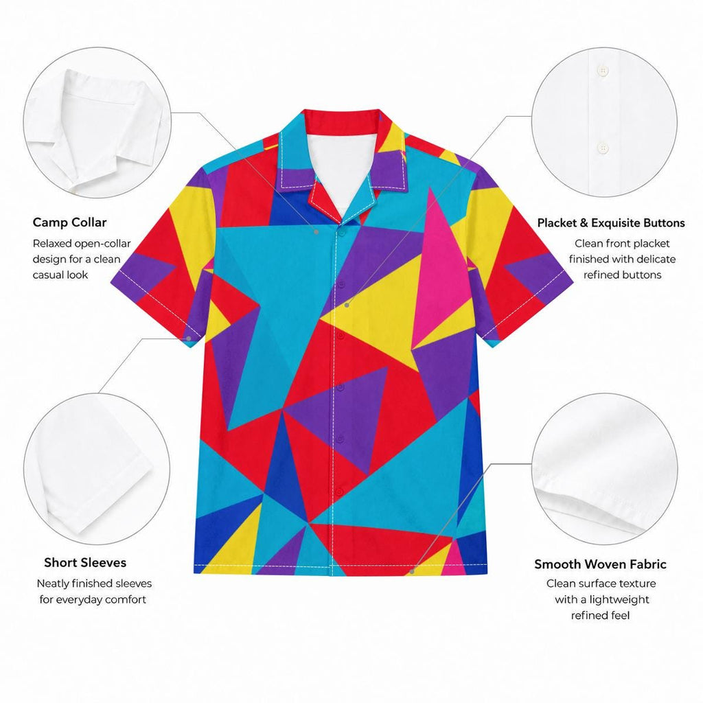 ByZaynCo 80s Color Block Cotton Poplin Camp Collar Shirt — product image 8