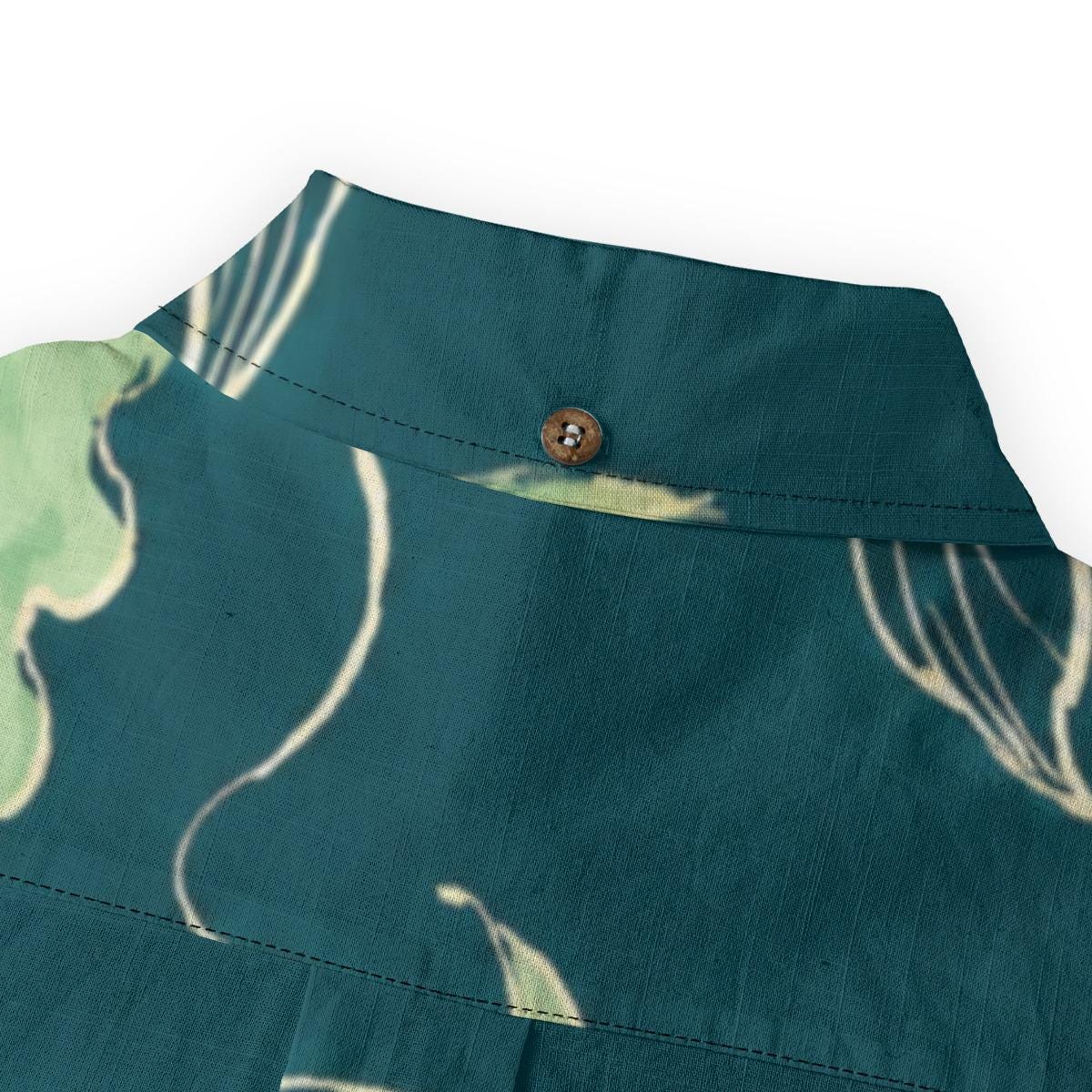ByZaynCo Teal Botanical Slub Cotton Shirt | Long Sleeve — product image 5