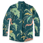 ByZaynCo Teal Botanical Slub Cotton Shirt | Long Sleeve — product image 7