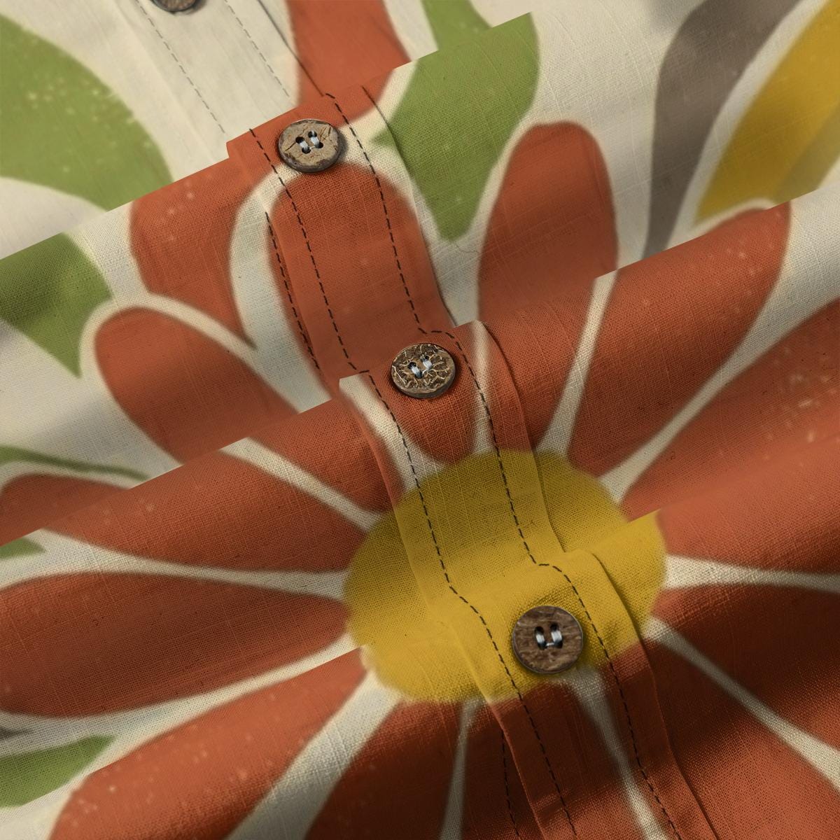 ByZaynCo 70s Daisy Slub Cotton Shirt | Long Sleeve — product image 4