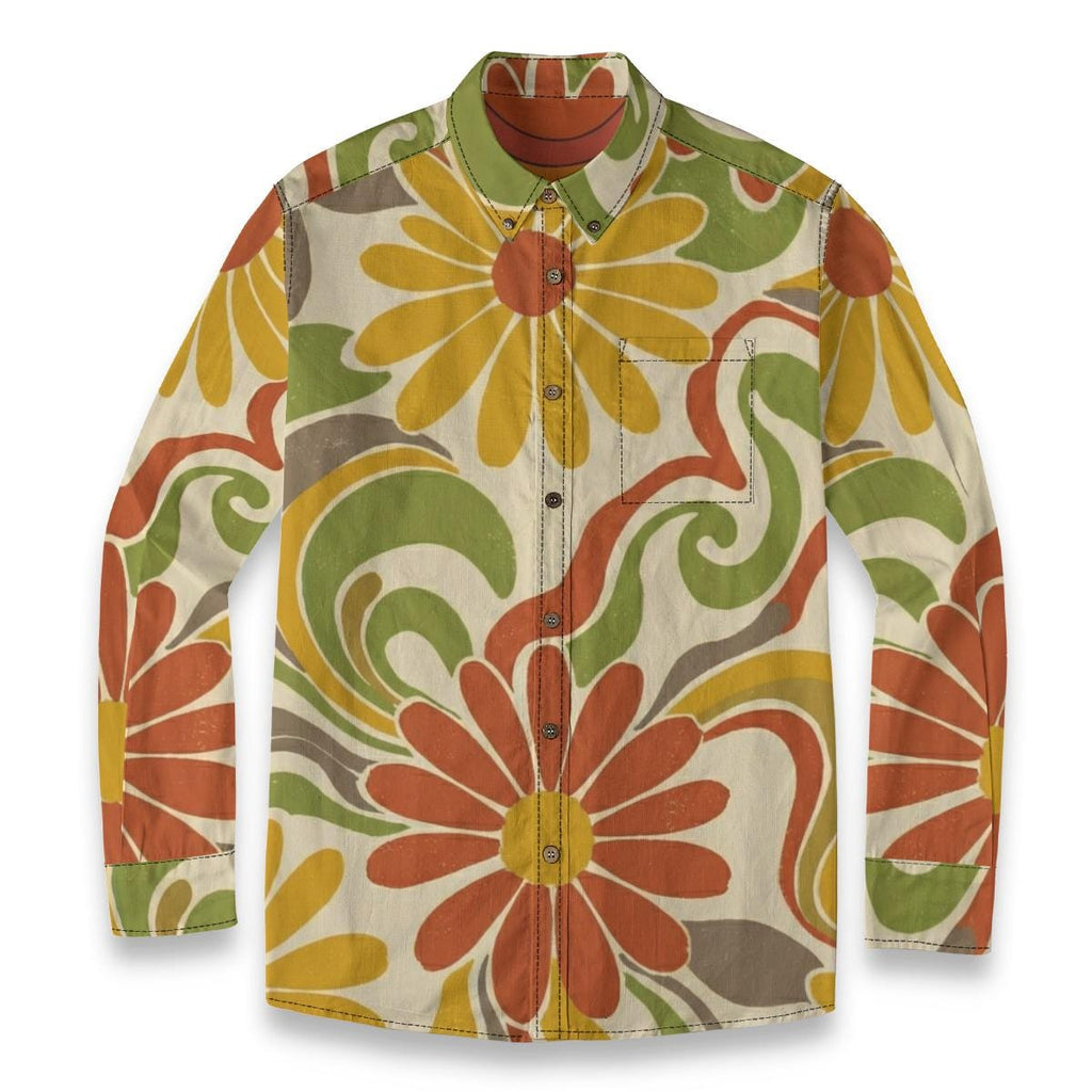 ByZaynCo 70s Daisy Slub Cotton Shirt | Long Sleeve — product image 7