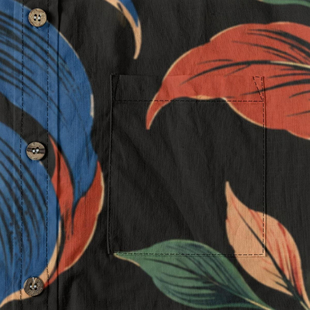 ByZaynCo Black Floral Slub Cotton Shirt | Long Sleeve — product image 3