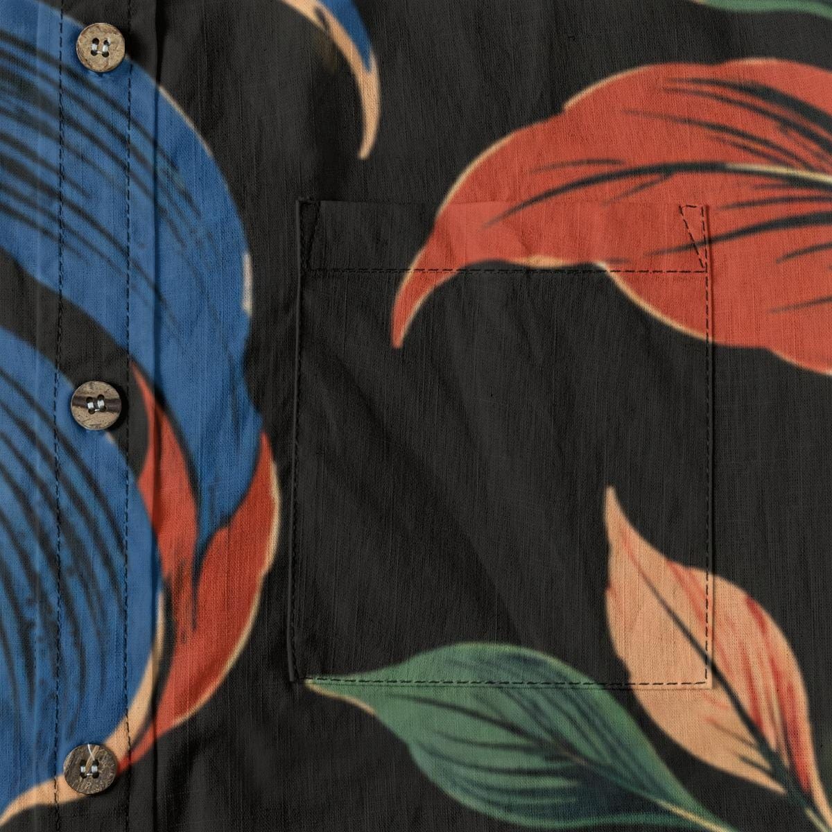ByZaynCo Black Floral Slub Cotton Shirt | Long Sleeve — product image 3