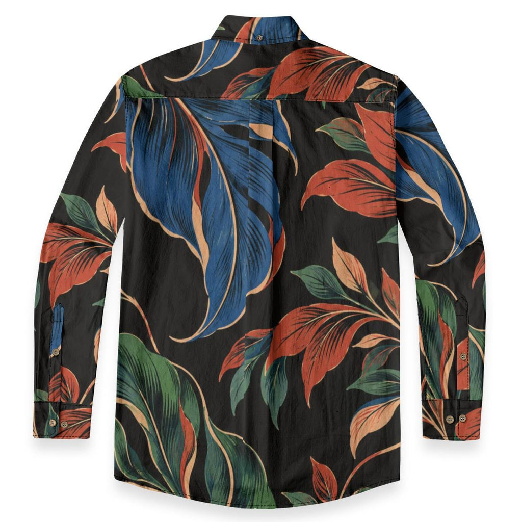 ByZaynCo Black Floral Slub Cotton Shirt | Long Sleeve — product image 7