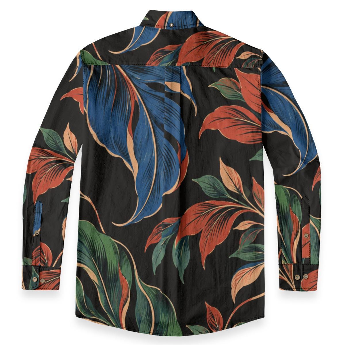 ByZaynCo Black Floral Slub Cotton Shirt | Long Sleeve — product image 7