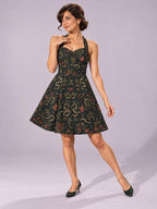 ByZaynCo Celestial Snake Halter Skater Dress — product image 1
