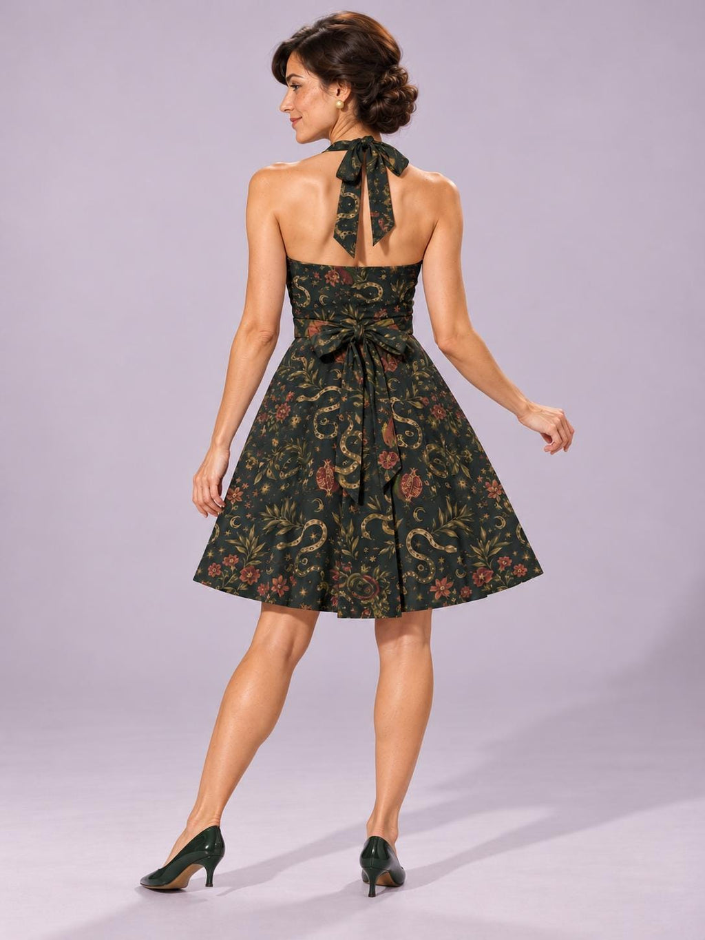 ByZaynCo Celestial Snake Halter Skater Dress — product image 2