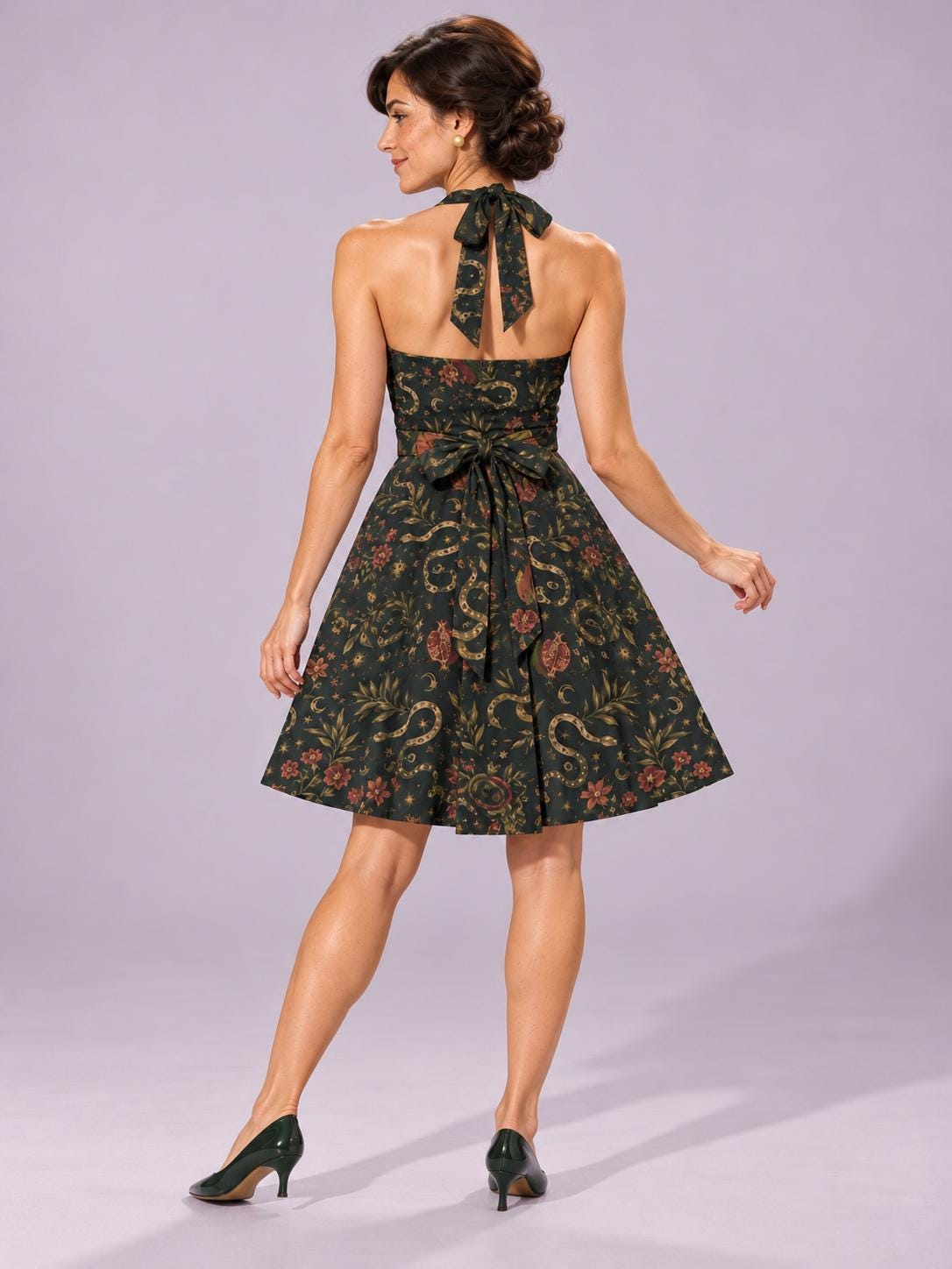 ByZaynCo Celestial Snake Halter Skater Dress — product image 2