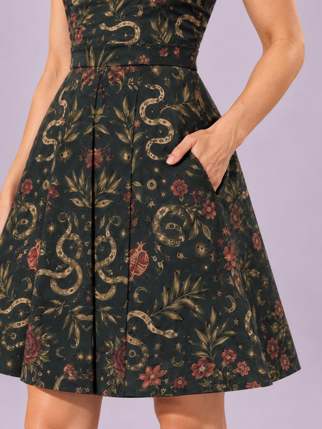 ByZaynCo Celestial Snake Halter Skater Dress — product image 3