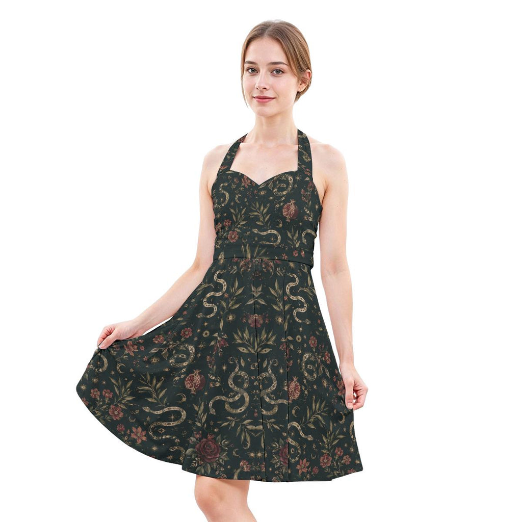 ByZaynCo Celestial Snake Halter Skater Dress — product image 4