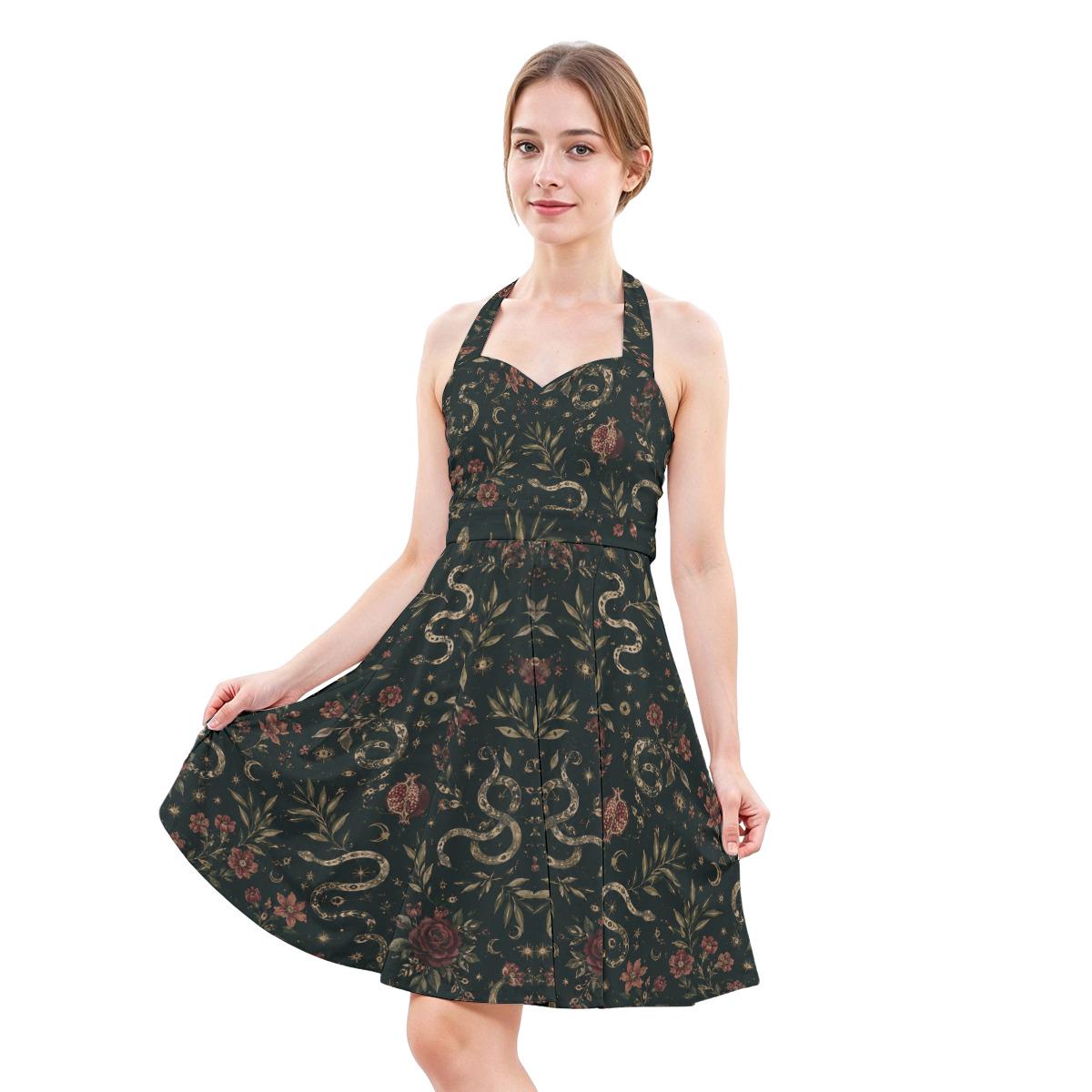 ByZaynCo Celestial Snake Halter Skater Dress — product image 4