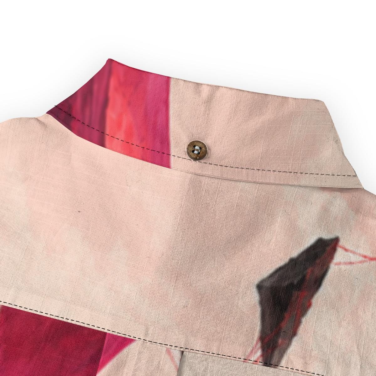 ByZaynCo Pink Abstract Slub Cotton Shirt | Long Sleeve — product image 5