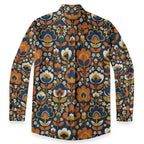 ByZaynCo Navy Folk Floral Slub Cotton Shirt | Long Sleeve — product image 4