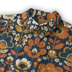 ByZaynCo Navy Folk Floral Slub Cotton Shirt | Long Sleeve — product image 5