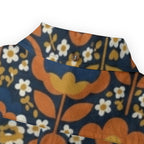 ByZaynCo Navy Folk Floral Slub Cotton Shirt | Long Sleeve — product image 6