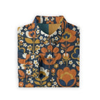 ByZaynCo Navy Folk Floral Slub Cotton Shirt | Long Sleeve — product image 7