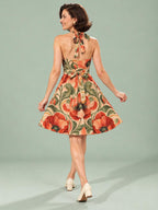 ByZaynCo Coral Poppy Halter Skater Dress — product image 2