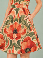 ByZaynCo Coral Poppy Halter Skater Dress — product image 3