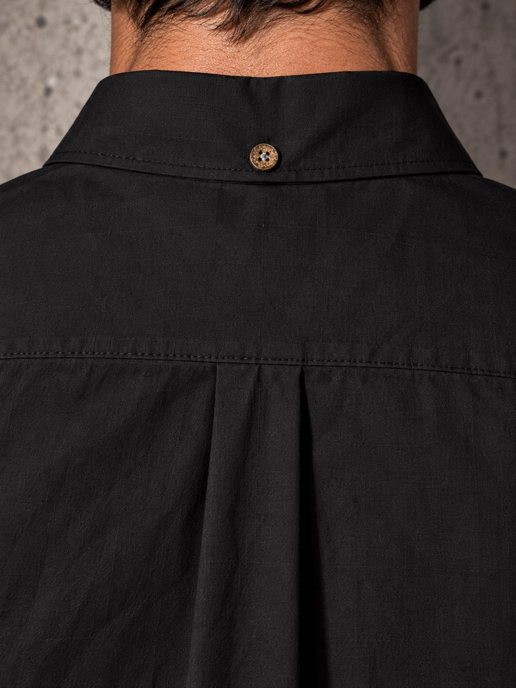 ByZaynCo men's black slub cotton long-sleeve shirt — product view 4