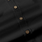 ByZaynCo men's black slub cotton long-sleeve shirt — product view 10