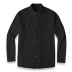 ByZaynCo men's black slub cotton long-sleeve shirt — product view 11