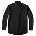 ByZaynCo men's black slub cotton long-sleeve shirt — product view 12
