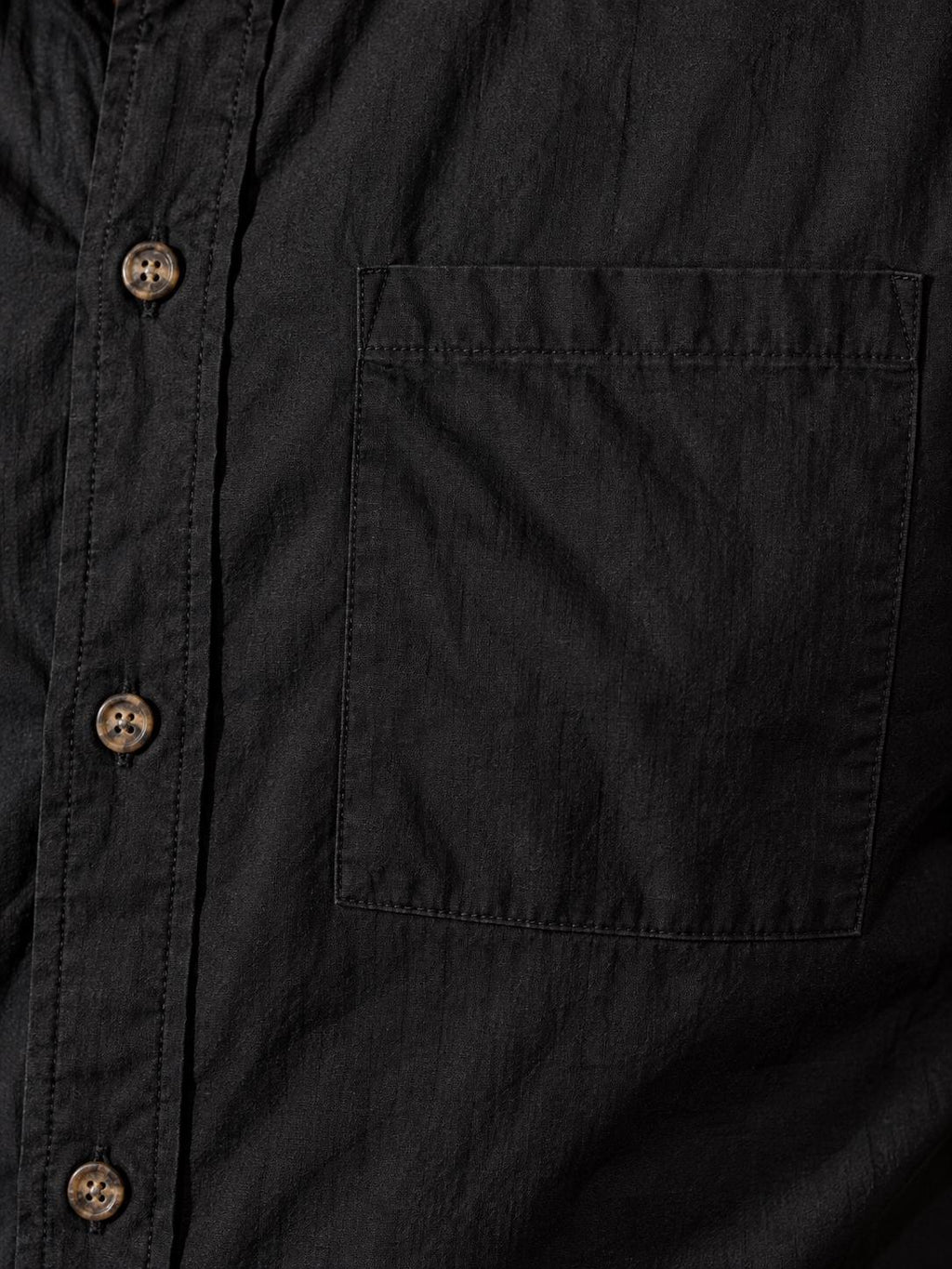 ByZaynCo men's black slub cotton short-sleeve shirt — product view 10