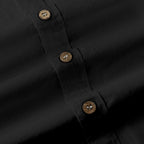 ByZaynCo men's black slub cotton short-sleeve shirt — product view 11
