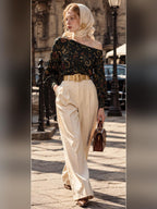 ByZaynCo Dark Vintage Floral Off Shoulder Sweatshirt – view 5