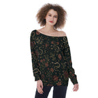 ByZaynCo Dark Vintage Floral Off Shoulder Sweatshirt – view 11