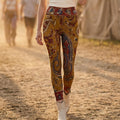 Boho Paisley Leggings | High Waist Festival Yoga Pants