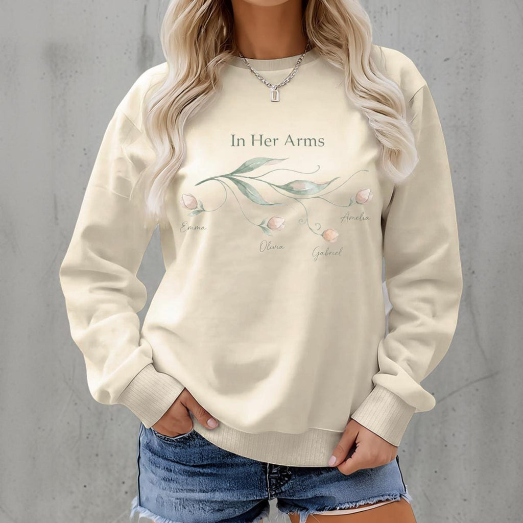 Personalized Floral Mom Sweatshirt | Custom Family Names Gift