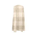 Scandinavian Gingham Resort Dress | Beige Coastal A-Line Pocket Dress