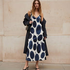 Olive Print Maxi Dress | Mediterranean Boho Resort Dress